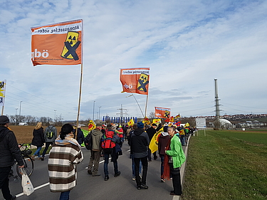 ÖDP-Beteiligung bei der Demonstration in Neckarwestheim, März 2022